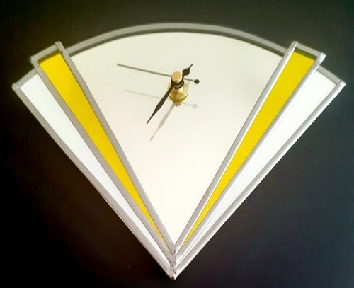 Art deco mirror wall clock - deco,