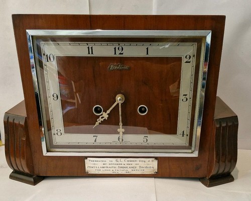 Bentima art deco mantle clock - art,