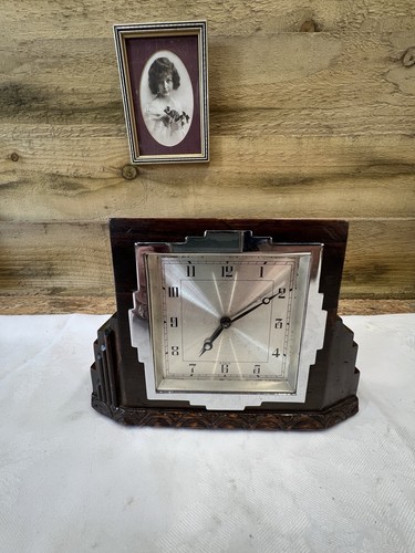 Antique art deco mantle - deco, clock