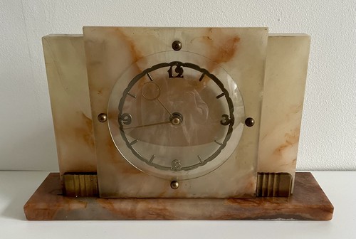 Art deco onyx mantle - deco,