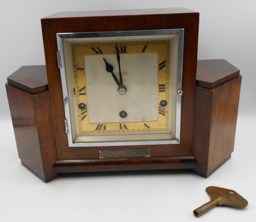 Wooden mantle clock - wooden,